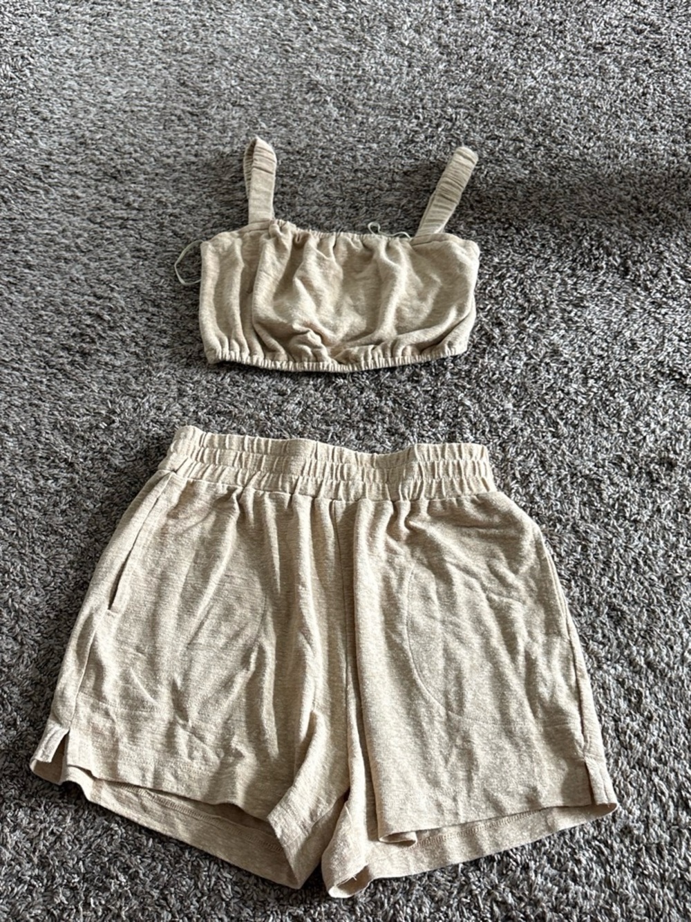 Wishlist Beige Cropped Tank Top
